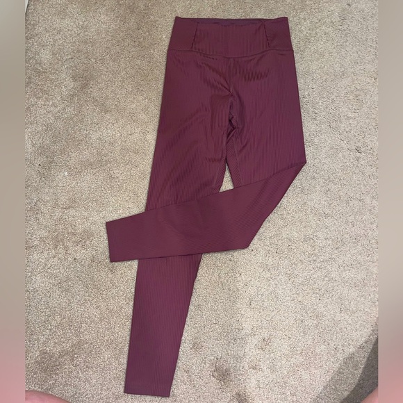 Girlfriend Collective GC Ribbed Leggings in Goji/Purple, Small - Picture 1 of 2